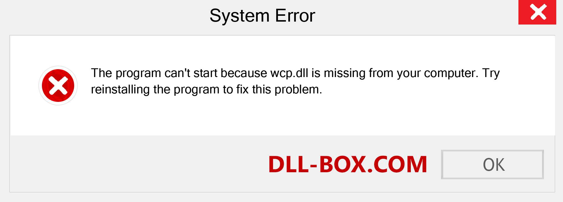  wcp.dll file is missing?. Download for Windows 7, 8, 10 - Fix  wcp dll Missing Error on Windows, photos, images